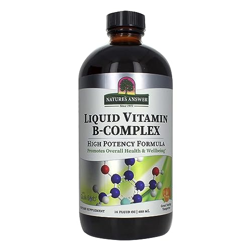 Nature's Answer Liquid Vitamin B-Complex - Boosts Energy & Nerve Health, Tangerine Flavor - 16oz