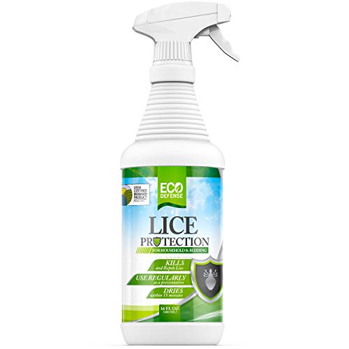 Eco Defense Lice Control Spray - Natural Formula for Home, Bedding & Furniture - 16oz