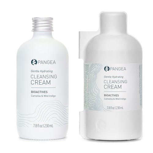 Pangea Organics Face Cleanser - Hydrating Cream, Vegan, Non-Toxic, Glass Bottle - 7.8oz