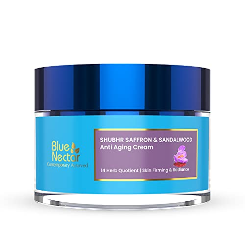 Blue Nectar Moisturizer Face Cream - Anti-Aging, Hydrating Saffron & Turmeric Blend - 1.7oz