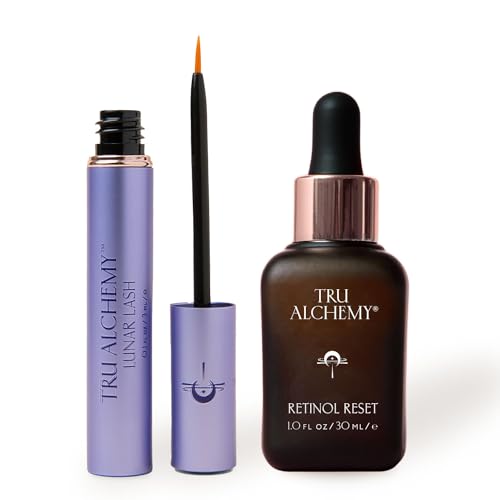 Tru Alchemy Eyelash Serum & Retinol Reset - Boost Lashes, Nourish Skin, Cruelty-Free Duo