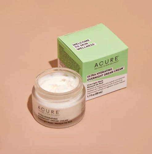 Acure Ultra Hydrating Night Cream - Intense Moisture, Anti-Aging Benefits - 1.7 Fl Oz