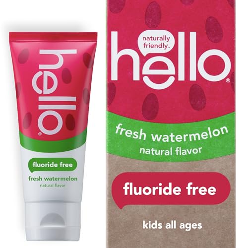 hello Kids Toothpaste - Natural Watermelon Flavor, Vegan, Fluoride & SLS Free - 4oz