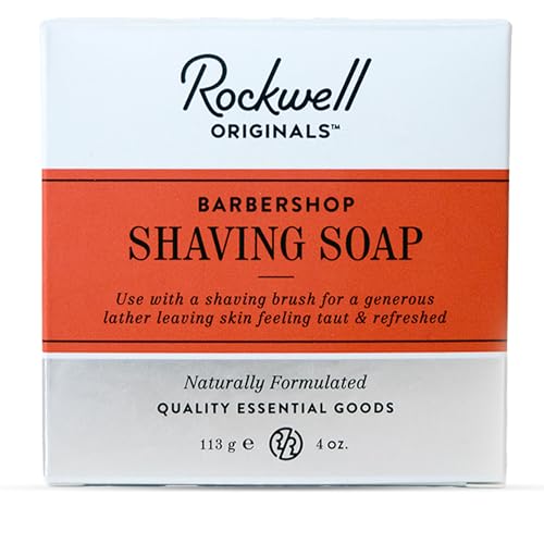 Rockwell Barbershop Shaving Soap - Smooth Shave for Sensitive Skin, Classic Scent - 4oz