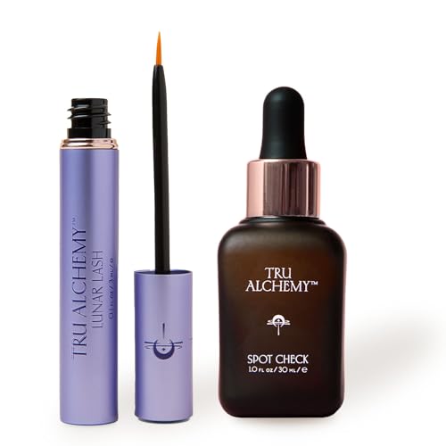 Tru Alchemy Lunar Lash & Spot Check - Nourishes Lashes, Brightens Skin, 15ml Each