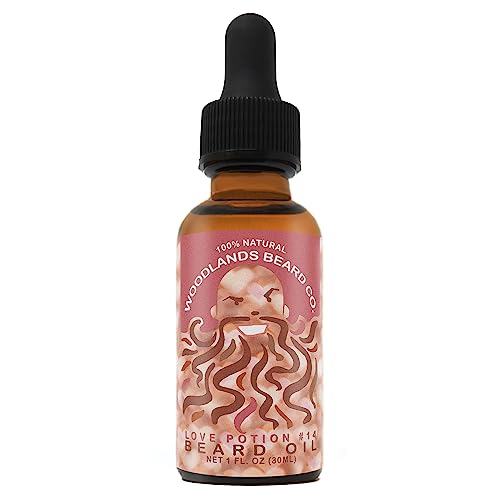 Woodlands Beard Co. Love Potion #14 Beard Oil - Nourishing Blend with Sandalwood & Jasmine - 1oz