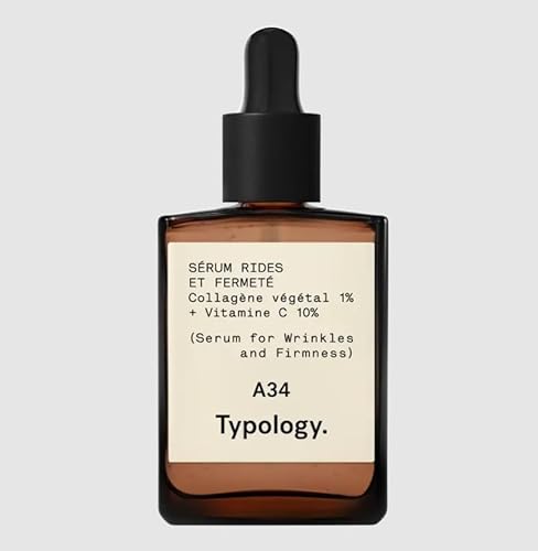 Typology Face Serum - Firming & Anti-Wrinkle with 1% Plant Collagen, 10% Vitamin C - 0.5 fl. oz