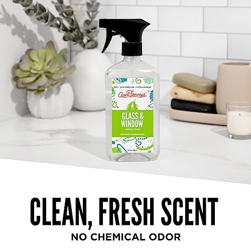 Aunt Fannie's Glass Cleaner - Streak-Free Shine, Natural Ingredients, Hypoallergenic - 16.9oz