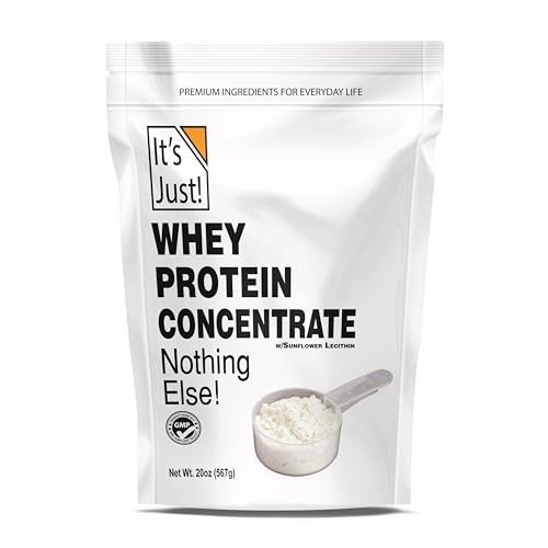 It's Just! Whey Protein Concentrate - Pure Protein Source, Cold Processed, Unflavored - 1.25lb