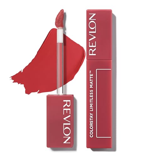 REVLON Lipstick - 24HR Vegan, No-Budge Matte, Triple Hyaluronic Acid - 008 Stir Me Up, 0.17 fl oz