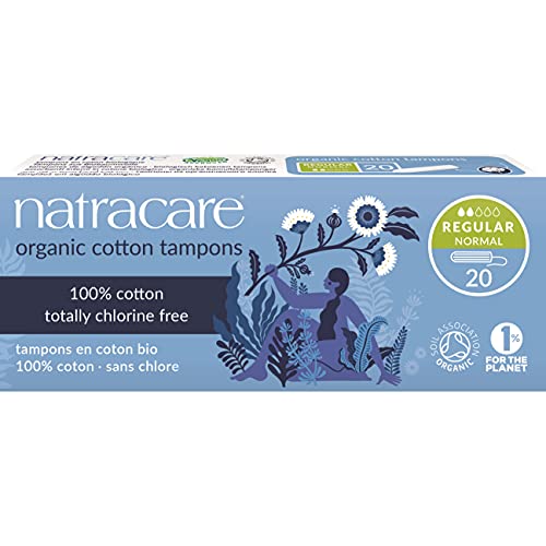 Natracare Organic Cotton Tampons - Plastic-Free, Sensitive Skin, Biodegradable - 12 Count