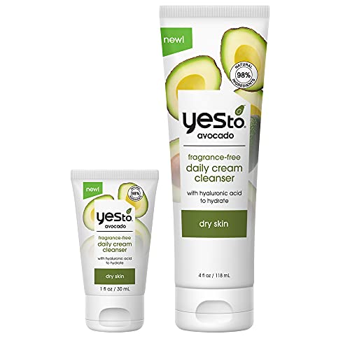 Yes To Avocado Face Wash & Cleanser - Hydrating with Hyaluronic Acid & Glycerin, 2-Piece Set