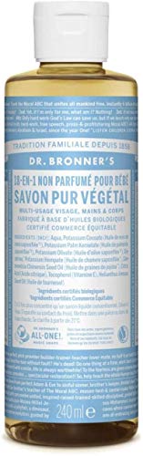 Dr. Bronner's Baby Unscented Body Soap - Gentle, Biodegradable, Vegetable-Based - 32oz