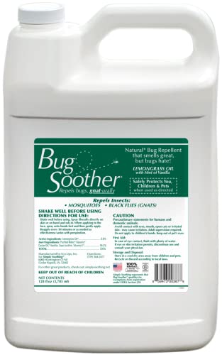 Bug Soother Natural Insect Repellent - DEET-Free, Safe for Adults & Pets - 1 Gallon