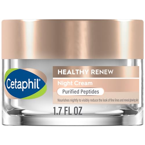 Cetaphil Skin Tightening Night Cream - Anti-Aging Peptides, Hydrating, Fragrance Free - 1.7oz