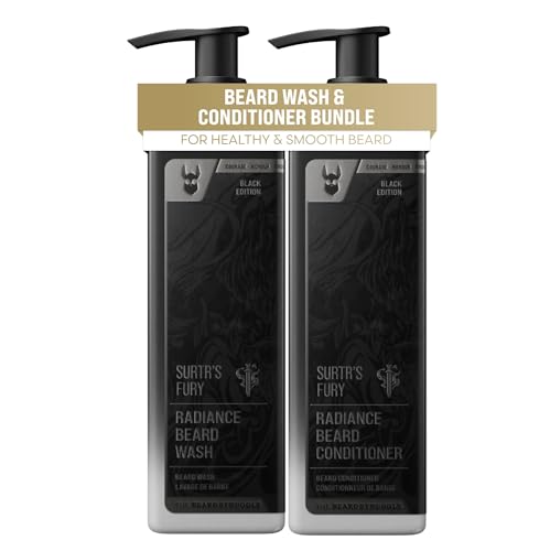 The Beard Struggle Beard Wash & Conditioner Bundle - Nourishes, Cleans, Softens - Pack of 2