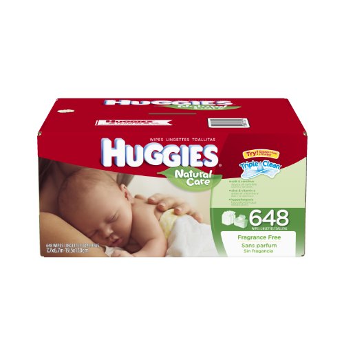 Huggies Natural Care Baby Wipes - Hypoallergenic, Aloe & Vitamin E, 648 Count Refill