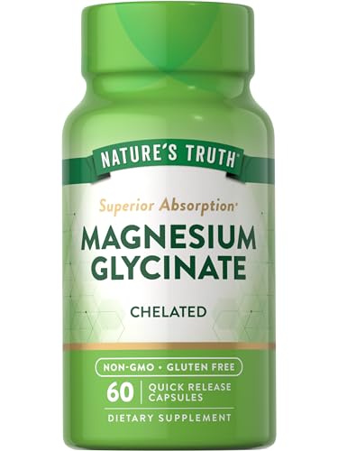 Nature's Truth Magnesium Glycinate Capsules - 200mg, Non-GMO, Gluten-Free - 60 Count