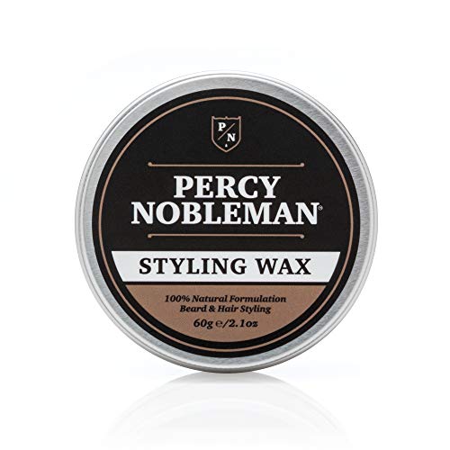 Percy Nobleman Styling Wax - Strong Hold, 95% Naturally Derived, Bergamot Scent - 1.69oz