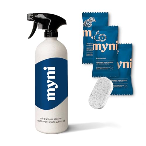 Myni All-Purpose Cleaner Starter Set - Powerful Natural Cleaning, Biodegradable Refills - 3x750ml