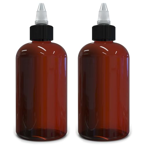 BRIGHTFROM 8oz Twist Top Applicator Bottles - BPA-Free, Leak-Proof, Refillable, Pack of 2