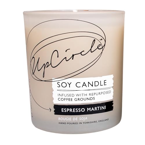 UpCircle Espresso Martini Candle - Rich Coffee & Vanilla Scent, Vegan & Recyclable - 180ml