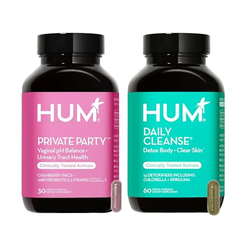 HUM Vaginal Moisturizer - Probiotic Support, Detoxifying Herbs, Balance Microbiome - 30 Capsules