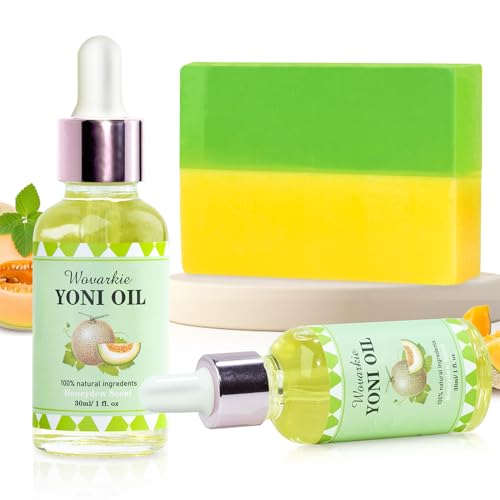 Wovarkie Yoni Wash Set - pH Balancing Feminine Care, Natural Ingredients - 3 PCS, Honeydew