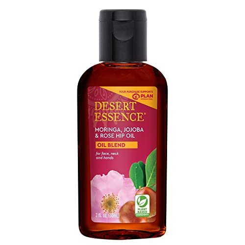 Desert Essence Face Oil - Nourishing Moringa & Jojoba Blend, Vegan & Gluten-Free - 2oz