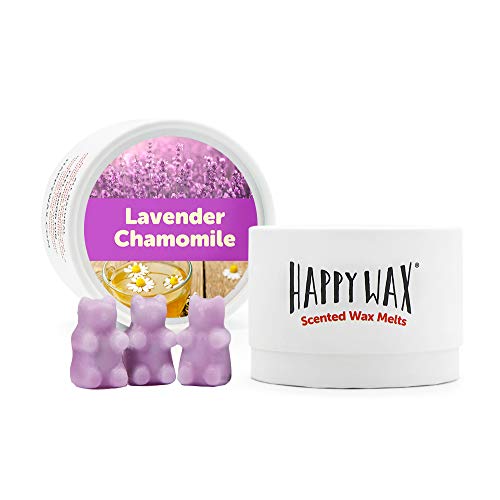 Happy Wax Lavender Chamomile Melts - Natural Essential Oil Infusion, Non-Toxic - 4oz Tin