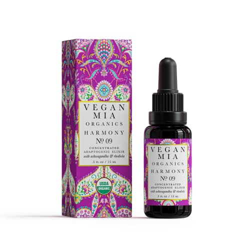 Vegan Mia Harmony Adaptogen Elixir Face Oil - Nourishes Dry Skin, Reduces Redness - 0.5 fl oz