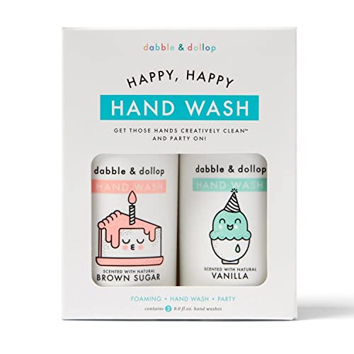 Dabble & Dollop Happy Happy Handwash Set - Natural, pH Balanced, Cruelty-Free - 2 Bottles