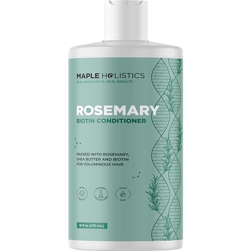 Maple Holistics Hair Regrowth Conditioner - Nourishing Biotin & Rosemary Oil for Volume - 16 Fl Oz