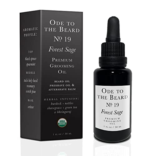 Vegan Mia Beard Oil - Nourishing 3-in-1 Grooming Solution, Organic Spruce Scent - 1 fl oz