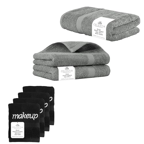 Premium 100% Cotton Towel Set - Ultra-Absorbent, Soft & Safe for All Skin Types - 7 Pack