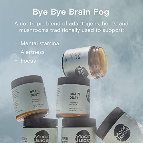 Moon Juice Brain Dust - Enhances Memory & Focus, Vegan, Non-GMO, No Fillers - 3.5oz