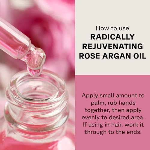 ACURE Radically Rejuvenating Rose Argan Oil - Nourishing Serum for Face, Hair & Body - 1 Fl Oz