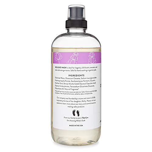 Molly's Suds Delicate Wash - Gentle Deep Clean, Plant-Derived Ingredients, Lavender Scent - 16 fl oz