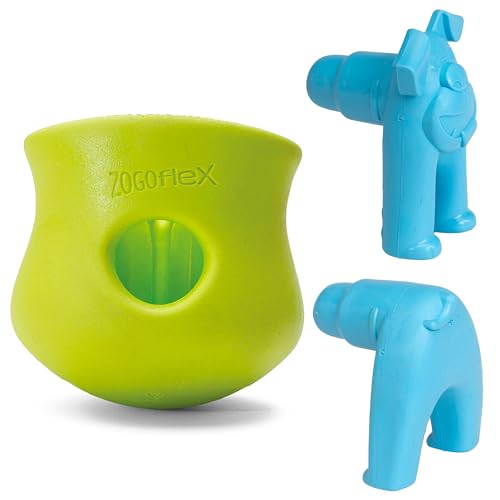 WEST PAW Dog Toy Puzzle - Engaging Treat Dispenser, Durable, Non-Toxic - Aqua Blue 2 Pack