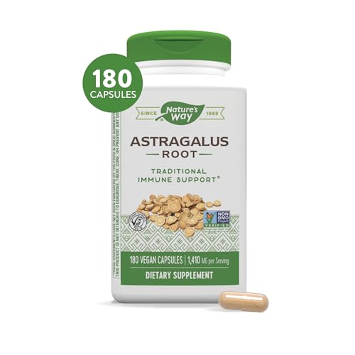 Nature's Way Astragalus Root - Traditional Immune Support, Non-GMO, Vegan - 180 Capsules