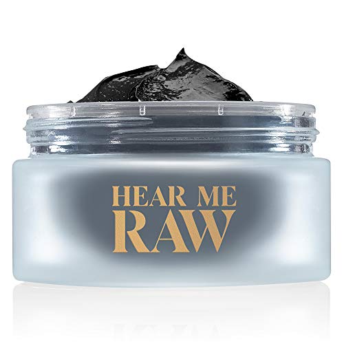 HEAR ME RAW Face Mask - Detoxifying Charcoal & Natural Exfoliants, 2-in-1 Treatment - 2.5oz