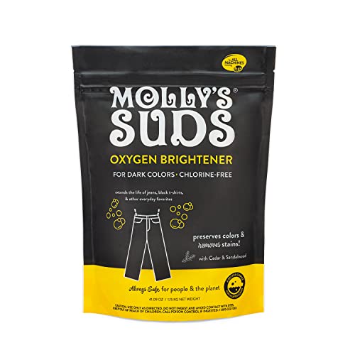 Molly's Suds Laundry Booster - Chlorine-Free Stain Remover, Preserves Dark Colors - 41oz