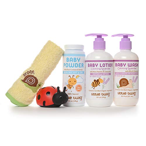 Little Twig Baby Gift Set - Pediatrician Tested, All-Natural Ingredients, Lavender - 1.9 lb