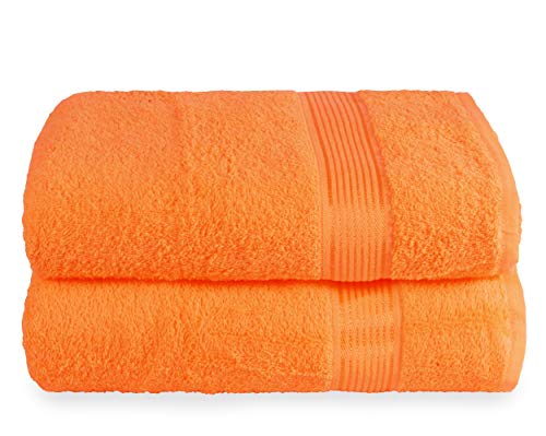 Belizzi Home Cotton Bath Towel Set - Ultra Absorbent, Quick-Dry, 100% Natural - 2 Pack, 28x55 in