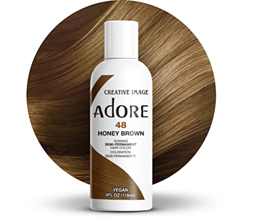 Adore Semi-Permanent Hair Color - Rich Honey Brown, Vegan, No Harsh Chemicals - 4 Fl Oz