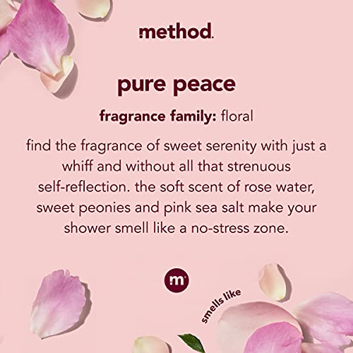 Method Body Wash - Moisturizing Peony & Rose Water, Biodegradable, 65% Recycled Plastic - 18oz