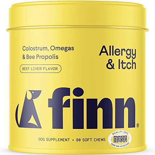 Finn Dog Supplement - Allergy Relief, Immune Support, Probiotics & Bee Propolis - 90 Soft Chews