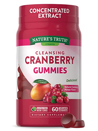 Nature's Truth Cranberry Gummies - Supports Urinary Health, Vegan & Non-GMO - 60 Count