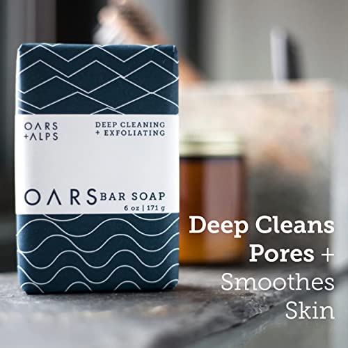 Oars + Alps Exfoliating Bar Soap - Deep Cleansing, Dermatologist Tested, Travel Size, 6oz