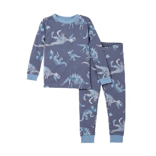 Burt's Bees Baby Pajamas - Soft 100% Organic Cotton, GOTS Certified, Dinosaur Fossil - 2-Piece Set